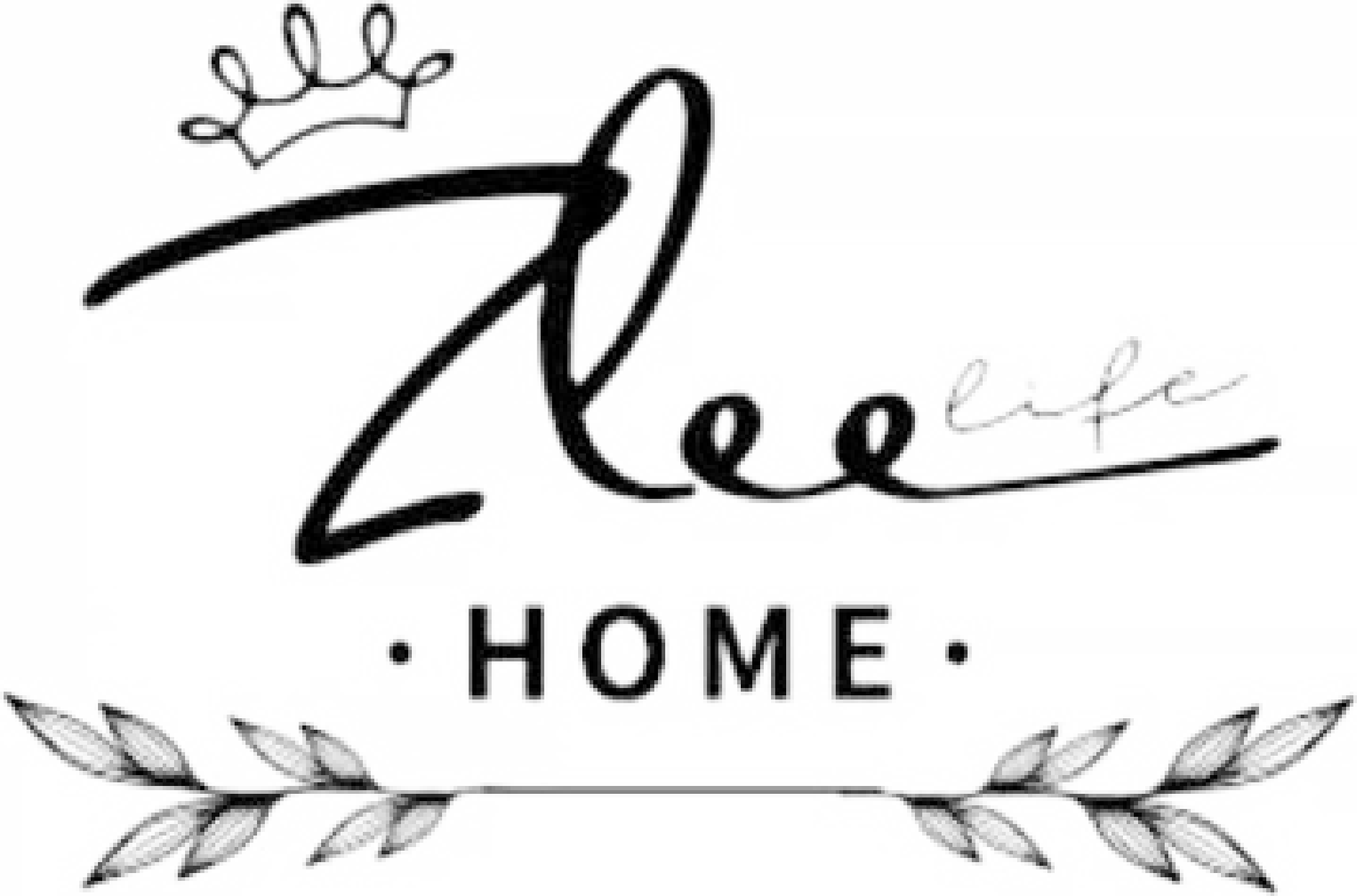 The ZLEELIFE HOME mark: a handwritten Zlee life wordmark with a crown above and laurel branches below.